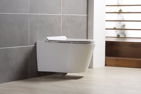 Set AQUATEK ОБЕРОН (рама INS-0000010  Easy Fix 50+звукоизоляционная прокладка+унитаз ОБЕРОН AQ1363W-00+тонкое сиденье с механизмом плавного закрывания